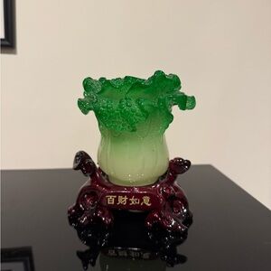 Chinese lucky bok choy pencil cup